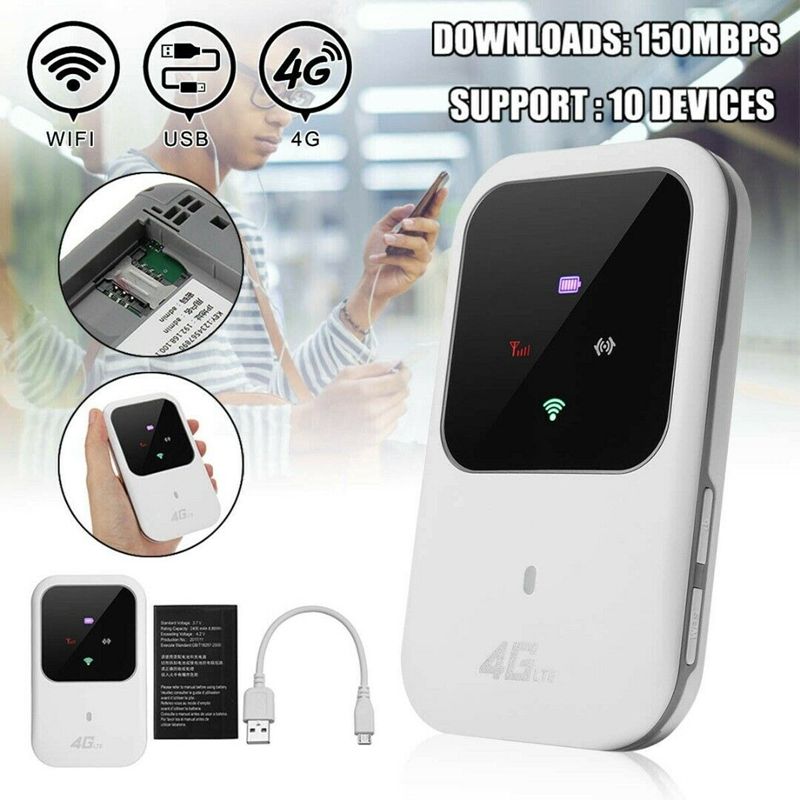 Portable 4G LTE Wifi Router 150Mbps Mobile Modem For Car