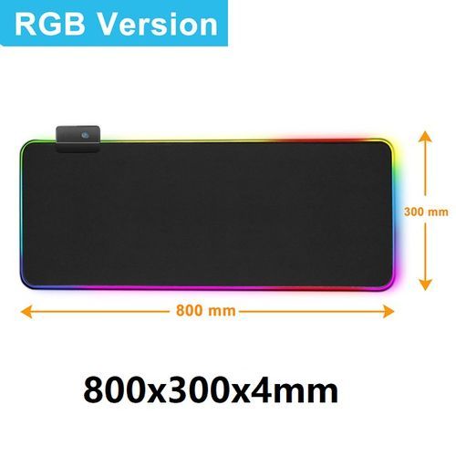 RGB Led Large Extended Computer Keyboard Game Mouse Pads 800*300*4