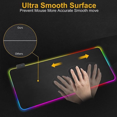 RGB Led Large Extended Computer Keyboard Game Mouse Pads 800*300*4