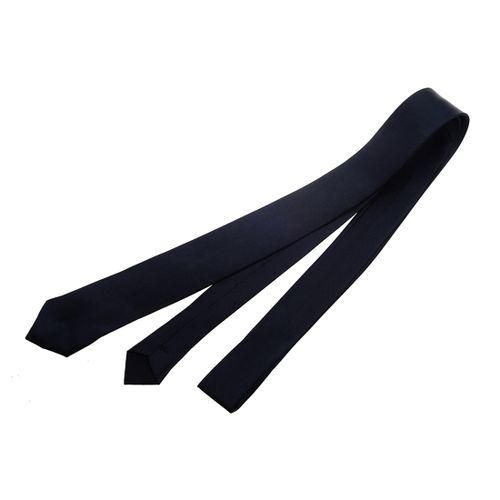 Man Casual Necktie Skinny Slim Narrow Neck Tie - Solid Dark