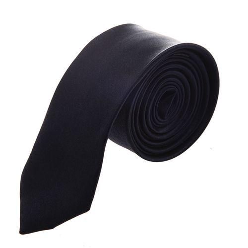 Man Casual Necktie Skinny Slim Narrow Neck Tie - Solid Dark
