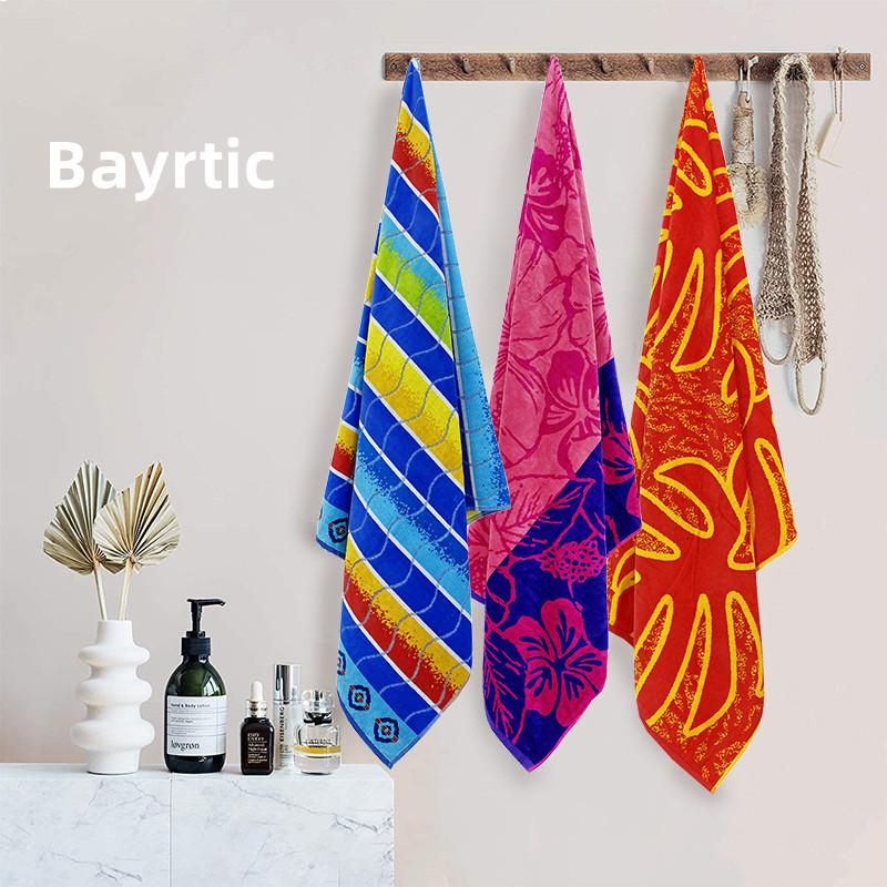 Affordable Luxury Style Large Bath Towel Double-Sided Yarn-Dyed Cut Velvet Terry Thickened Pure Cotton Swimming by the Sea Bathroom Beach Towel