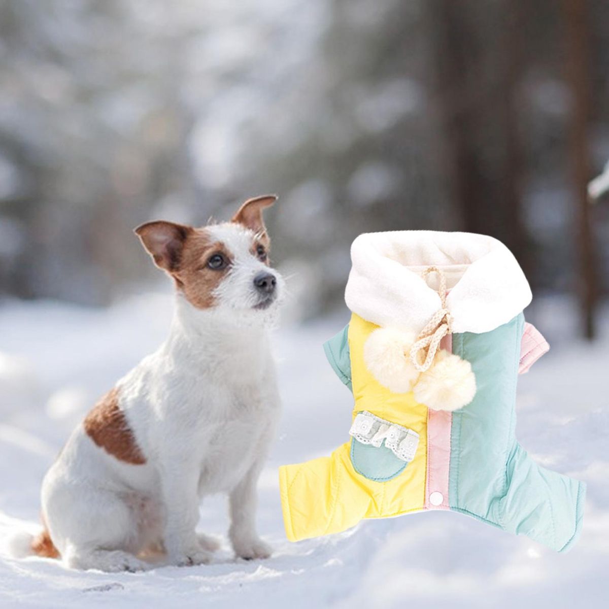 Pet Clothes Comfortable Puppy Cat Winter Coat Blue