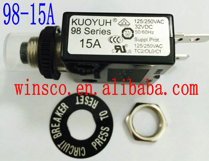 KUOYUH 98 NEW Cap Waterproof 100% BREAKER 98-15A CIRCUIT