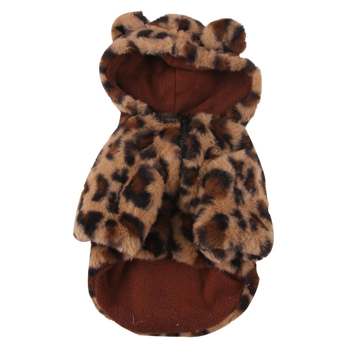 Dog Hoodie Puppy Two-legged Hoodie Thermal Coat Coffee