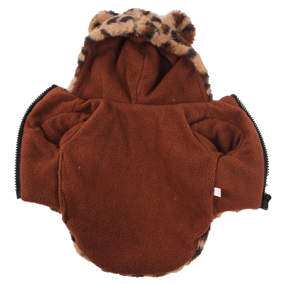 Dog Hoodie Puppy Two-legged Hoodie Thermal Coat Coffee