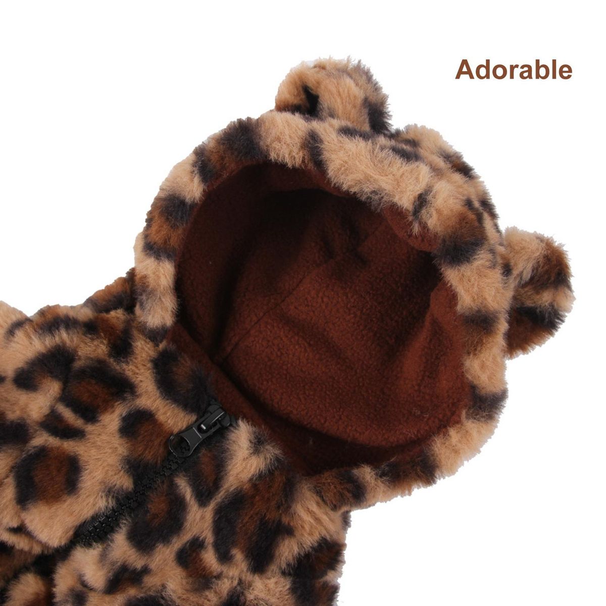 Dog Hoodie Puppy Two-legged Hoodie Thermal Coat Coffee