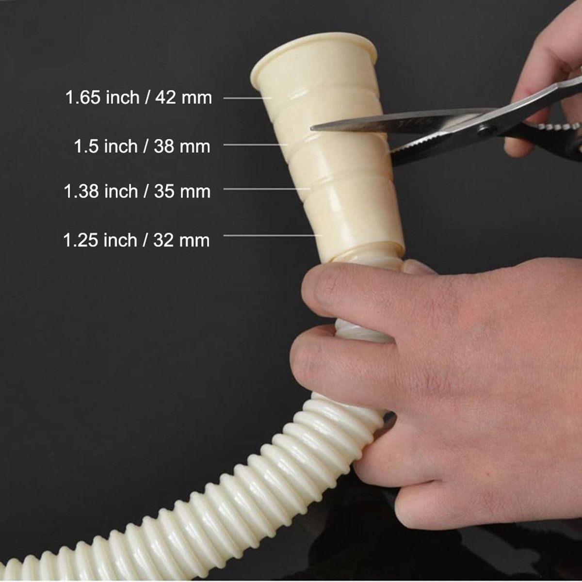 Washing Machine Drain Hose 2-Piece Set, Drainage Pipe