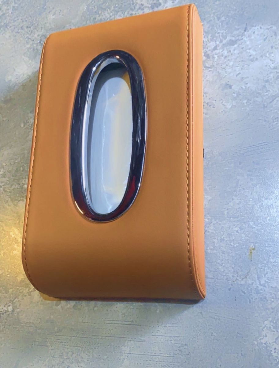 High Quality Beautiful Brown Leather Tissue Box