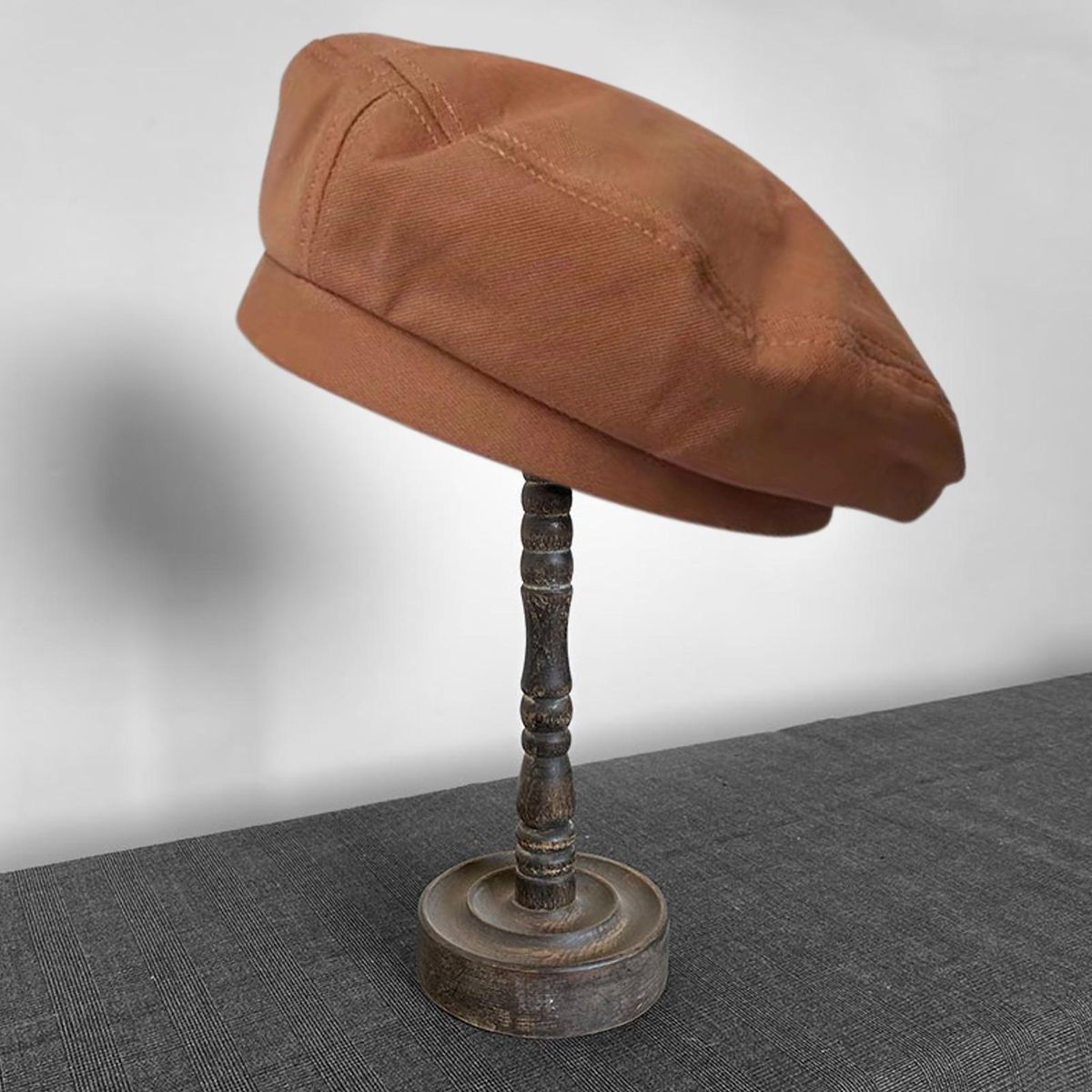Women Beret Artistic Lady Autumn Beanie Brown