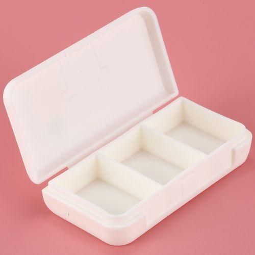 Portable Pill Box Three Compartments Small Pill Bag Mini