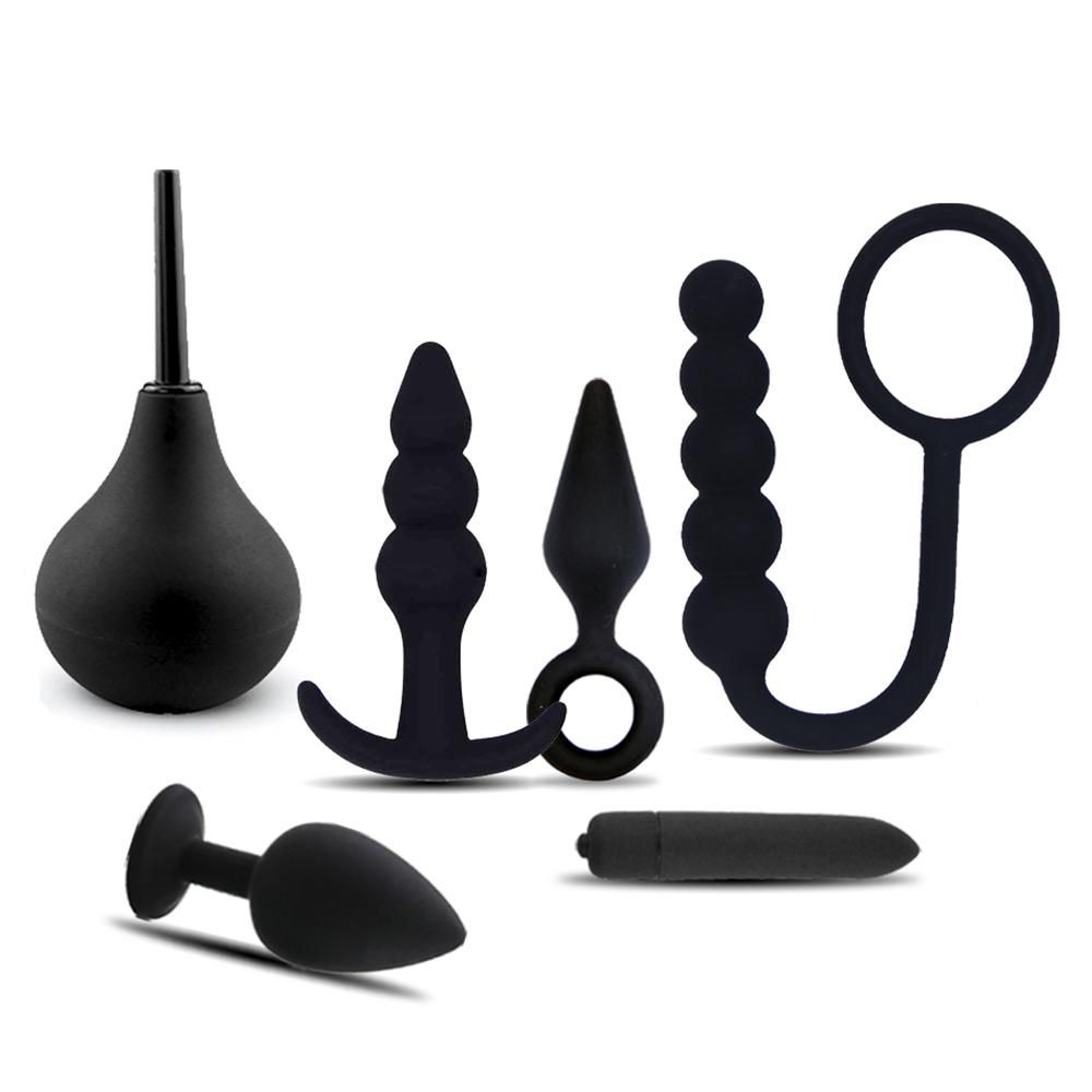 6Pcs Silicone Tools Sexual Excitement Toys Set for Men Women Couples