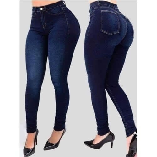 Ladies Casual Stretchy Jeans - Blue