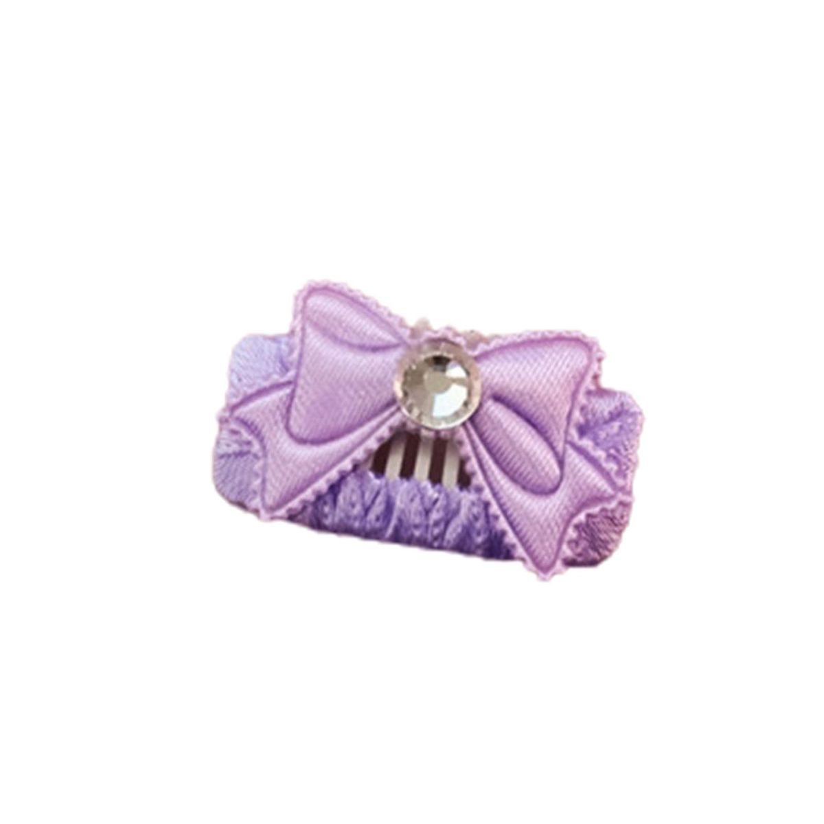 Puppy Hair Clip Dog Barrette Pet Grooming Hair Accessories Purple