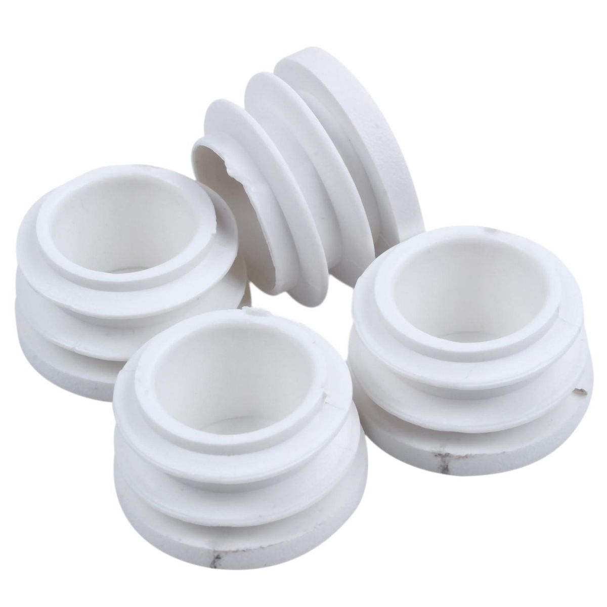 4 Pcs 19mm Dia Plastic Blanking End Cap Tubing Pipe Inserts