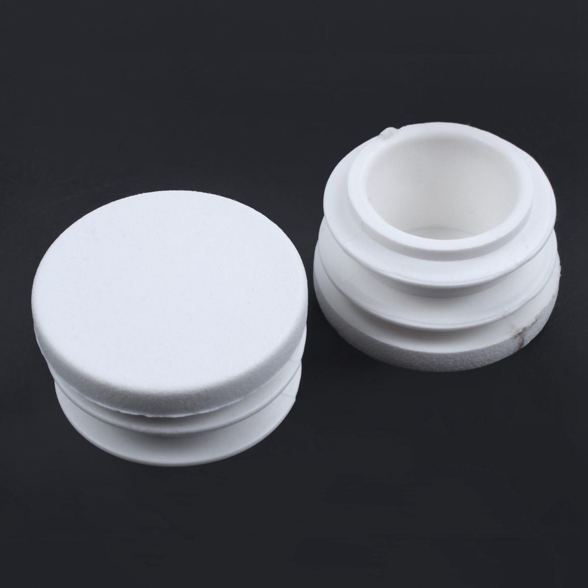4 Pcs 19mm Dia Plastic Blanking End Cap Tubing Pipe Inserts
