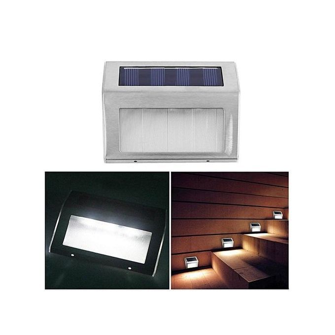 Toye Waterproof Stainless Steel Solar 3 LED Wall Fence Floor Stairs Corner Light
