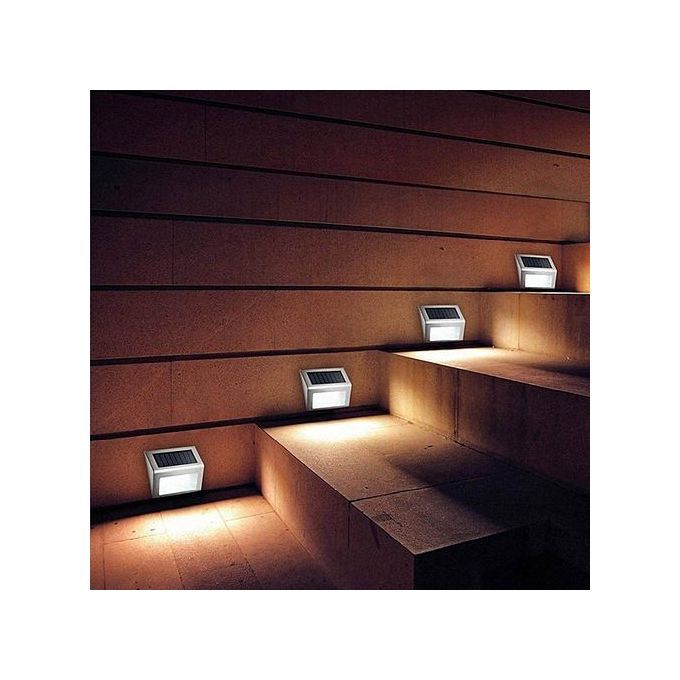 Toye Waterproof Stainless Steel Solar 3 LED Wall Fence Floor Stairs Corner Light
