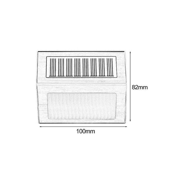 Toye Waterproof Stainless Steel Solar 3 LED Wall Fence Floor Stairs Corner Light
