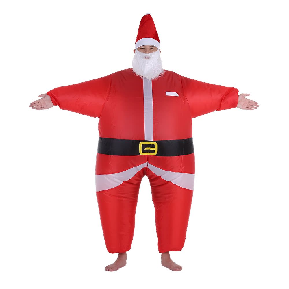 Funny Christmas Inflatable Santa Claus Costume Jumpsuit Air
