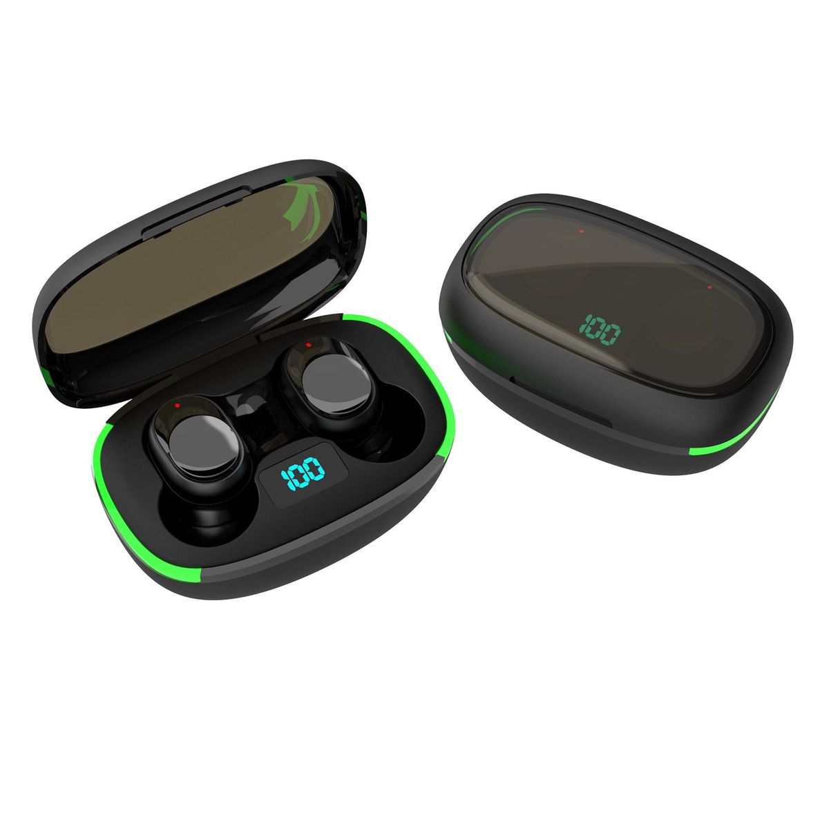 Y70 Wireless Earbuds BT Earphones 8D Surround Sound LED-Digital Display Support Wireless Charging IPX4 Waterproof Sports in-Ear Headphones for Music Game Video
