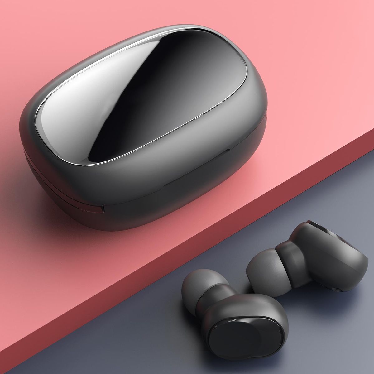Y70 Wireless Earbuds BT Earphones 8D Surround Sound LED-Digital Display Support Wireless Charging IPX4 Waterproof Sports in-Ear Headphones for Music Game Video
