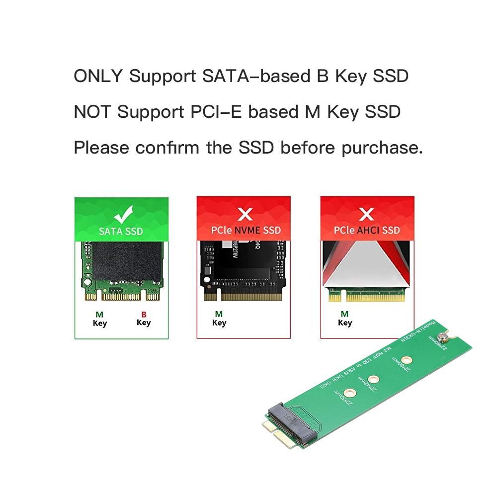 M.2 NGFF to ASUS UX21/UX31 SSD Adapter Card Hard Disk Converter Support   2230/2242/2260/2280