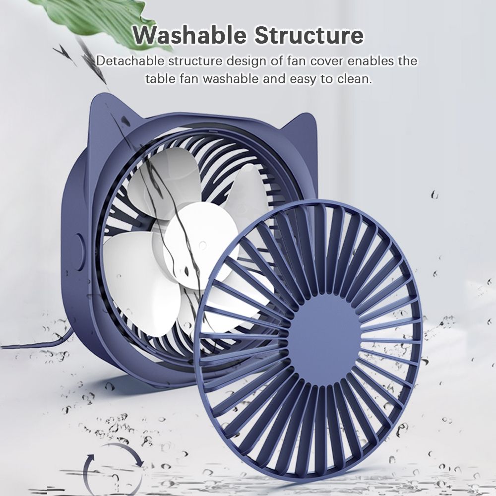 Desk Fan With Low DB Detachable Desktop Fan USB Fan