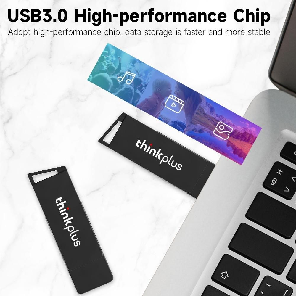 thinkplus MU241 256GB USB3.0 U Disk Rotatable USB Flash Drive Metal U Disk High-speed Transmission Wide Compatibility