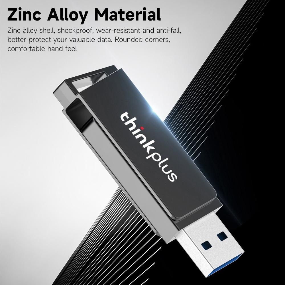 thinkplus MU241 256GB USB3.0 U Disk Rotatable USB Flash Drive Metal U Disk High-speed Transmission Wide Compatibility