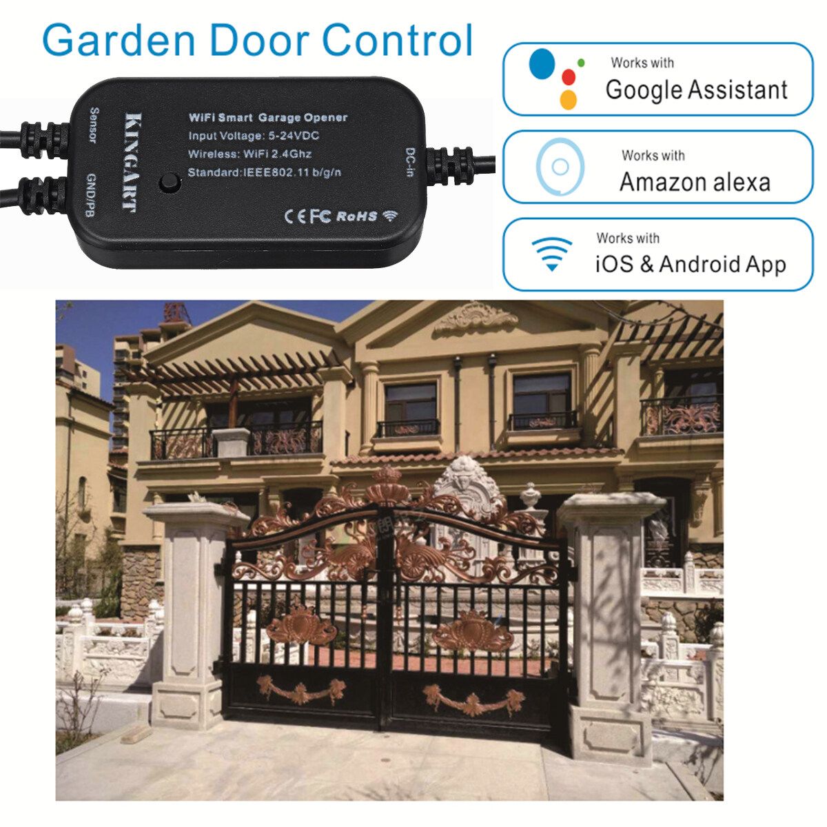 Universal Smart Garage Door Opener Wireless Remote Control WiFi Switch APP Controller Voice For Alexa Google Home