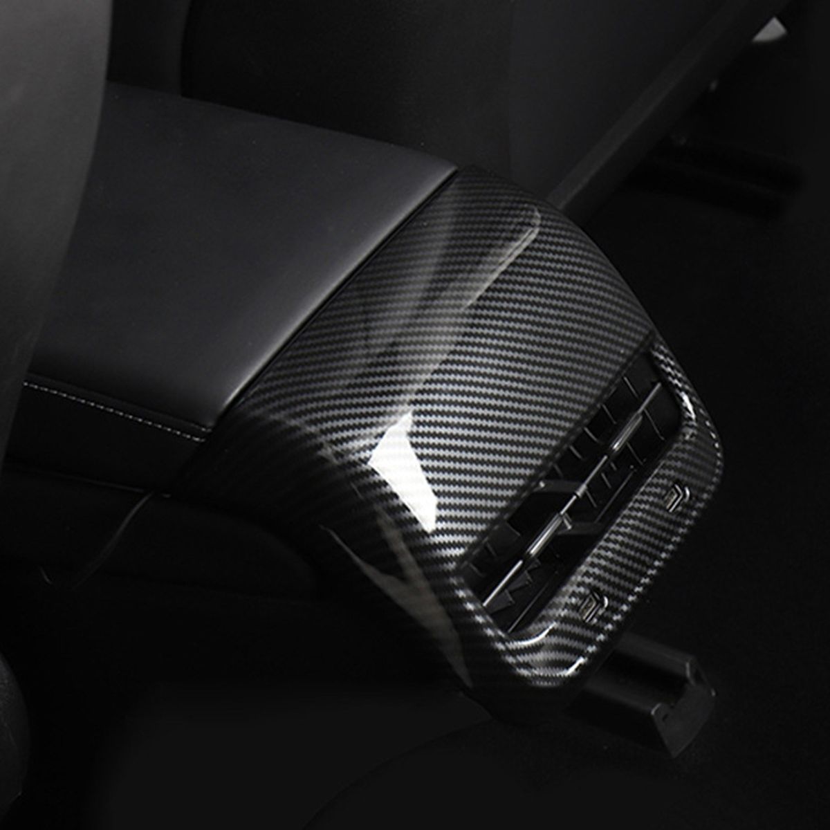 Rear Air Vent Frame Cover Carbon Fiber Replacement For Tesla