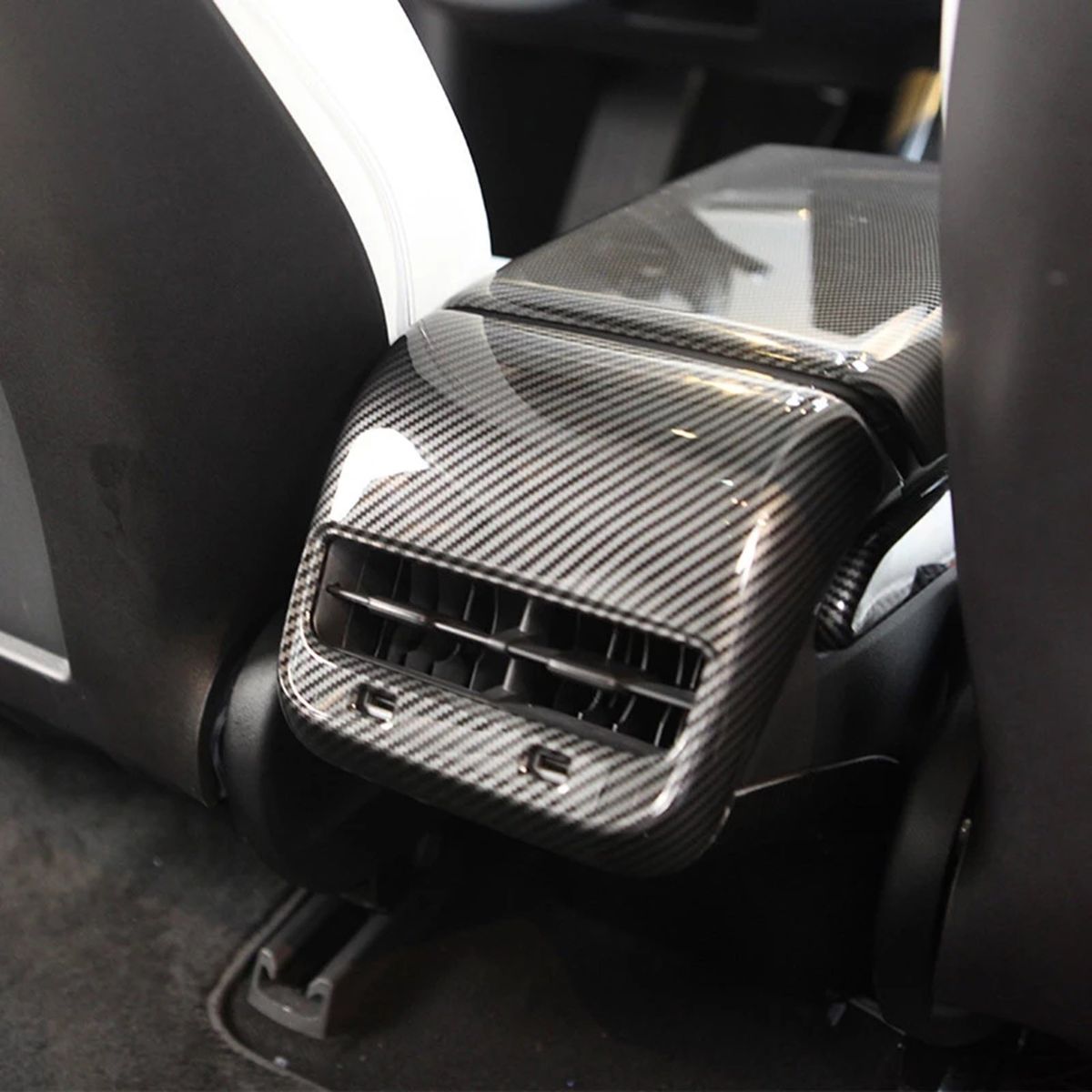 Rear Air Vent Frame Cover Carbon Fiber Replacement For Tesla