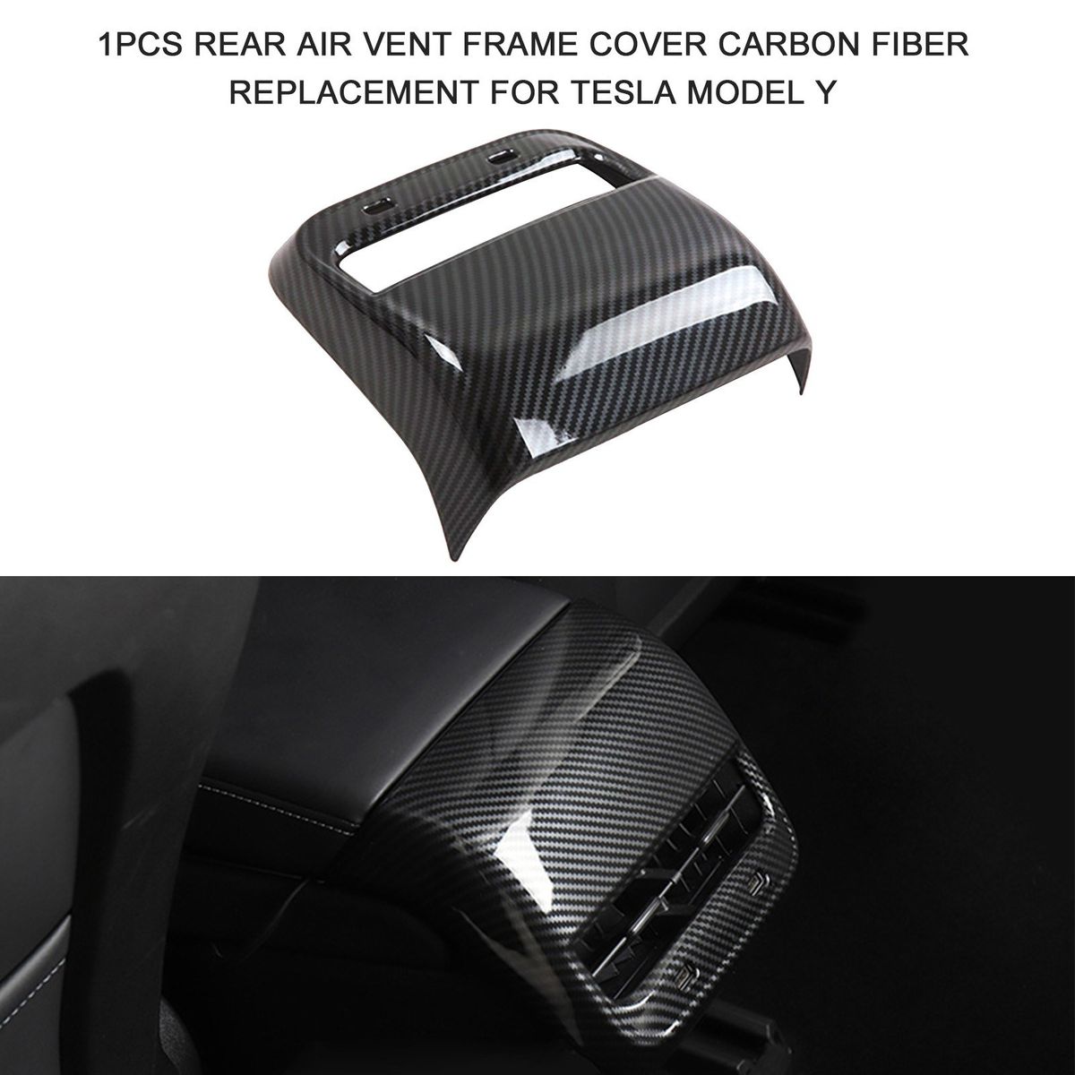 Rear Air Vent Frame Cover Carbon Fiber Replacement For Tesla