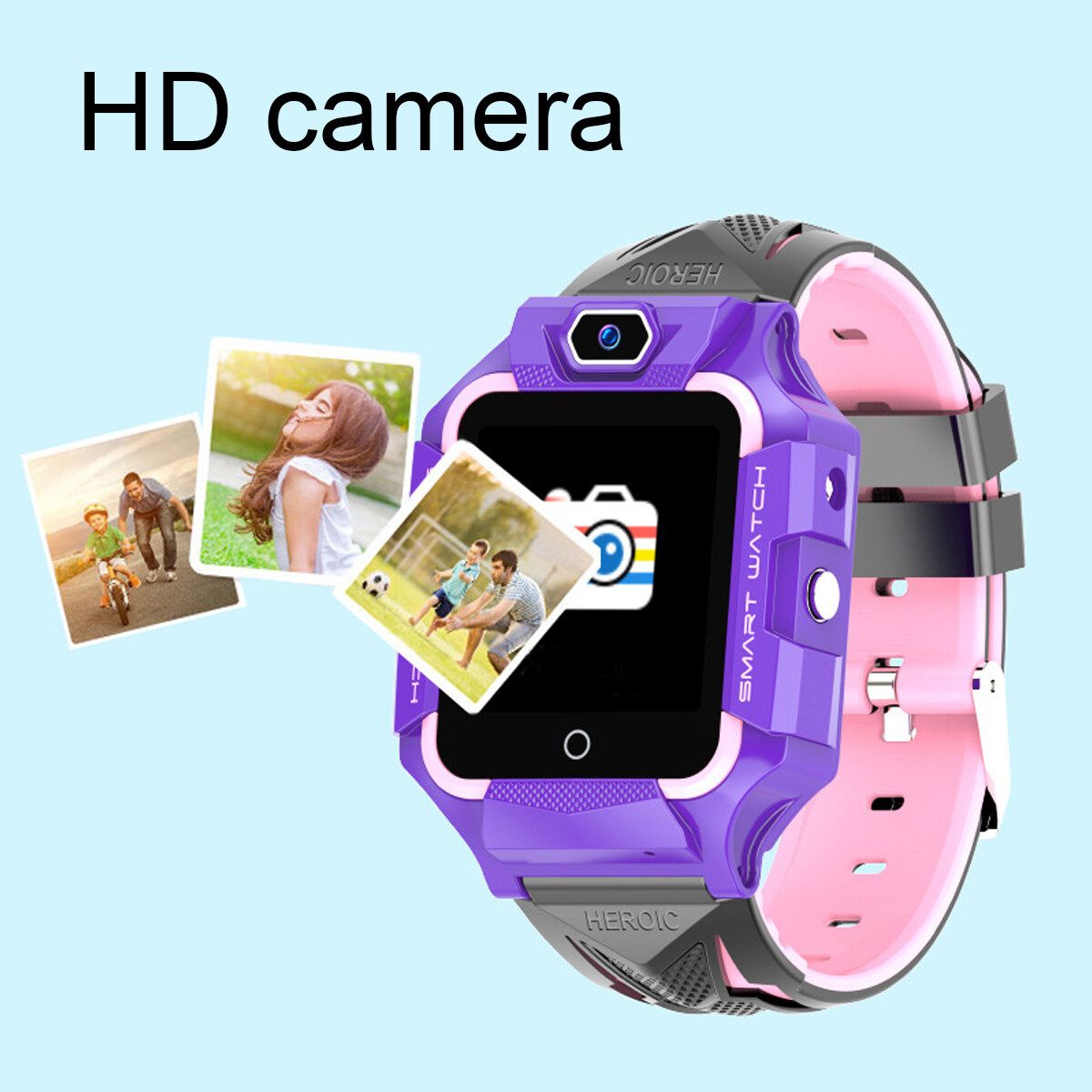 Smart Watch Phone IBS Position Tracker SOS Call Gifts For Child Kids Anti-lost Pink