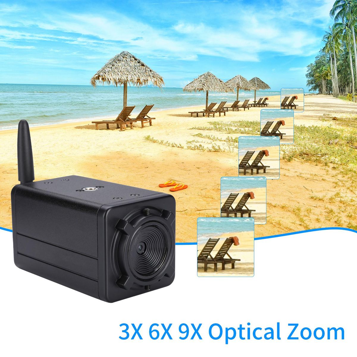 4K HD Camera Computer Camera USB Webcam CMOS IMX415 Image Sensor 9X Optical Zoom Manual Auto-focus Comaptible with Window XP/7/10 Linux Android with Remote Controller for Video Conference Online Teaching Chatting Live Webcast