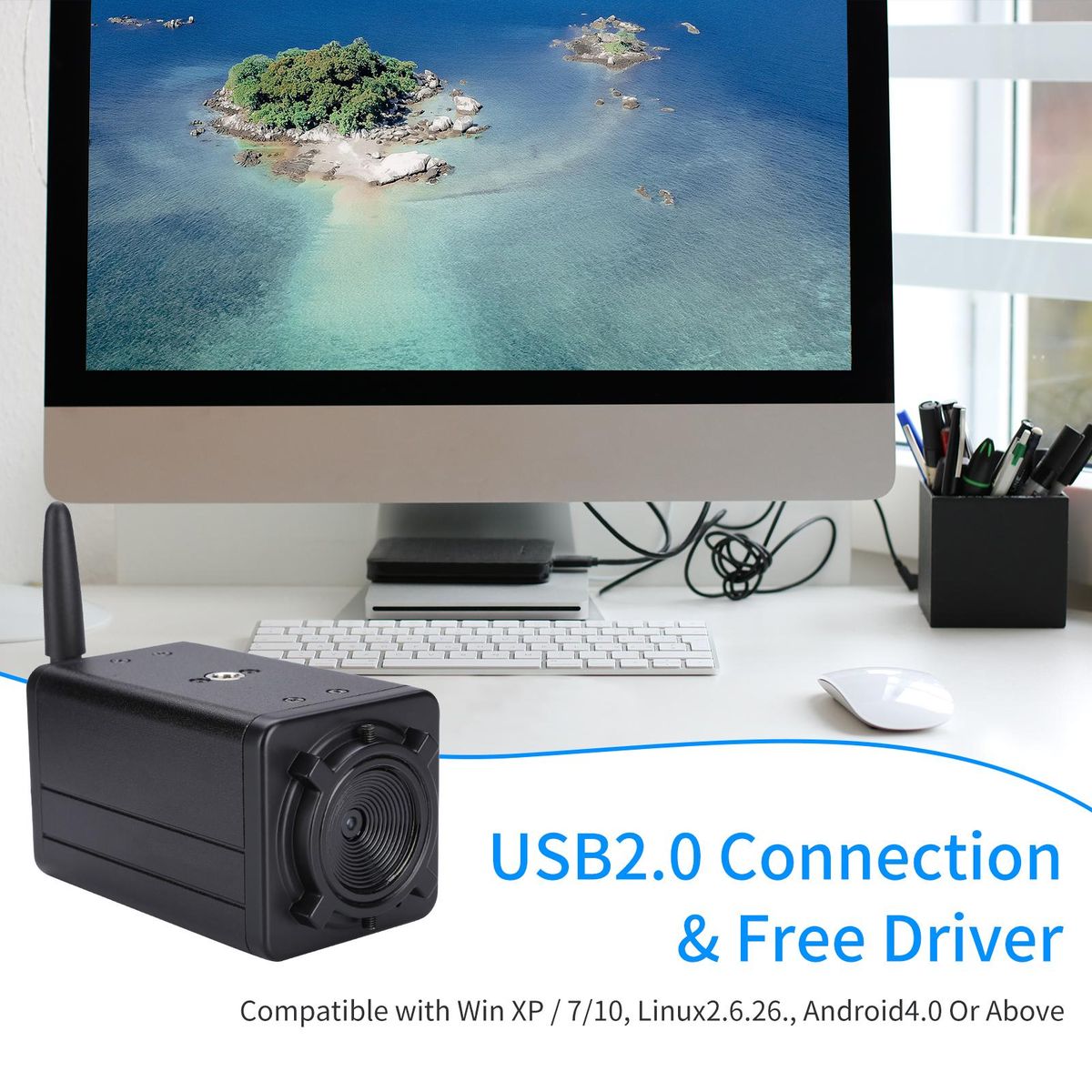 4K HD Camera Computer Camera USB Webcam CMOS IMX415 Image Sensor 9X Optical Zoom Manual Auto-focus Comaptible with Window XP/7/10 Linux Android with Remote Controller for Video Conference Online Teaching Chatting Live Webcast