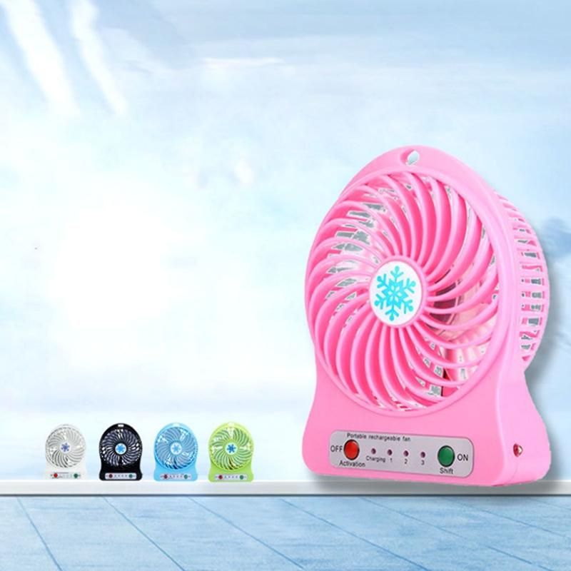 Portable Rechargeable Mini Fan Air Cooler Mini Desk Fan Pink
