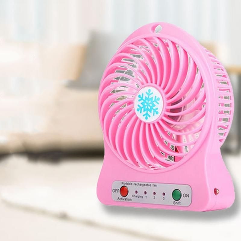 Portable Rechargeable Mini Fan Air Cooler Mini Desk Fan Pink
