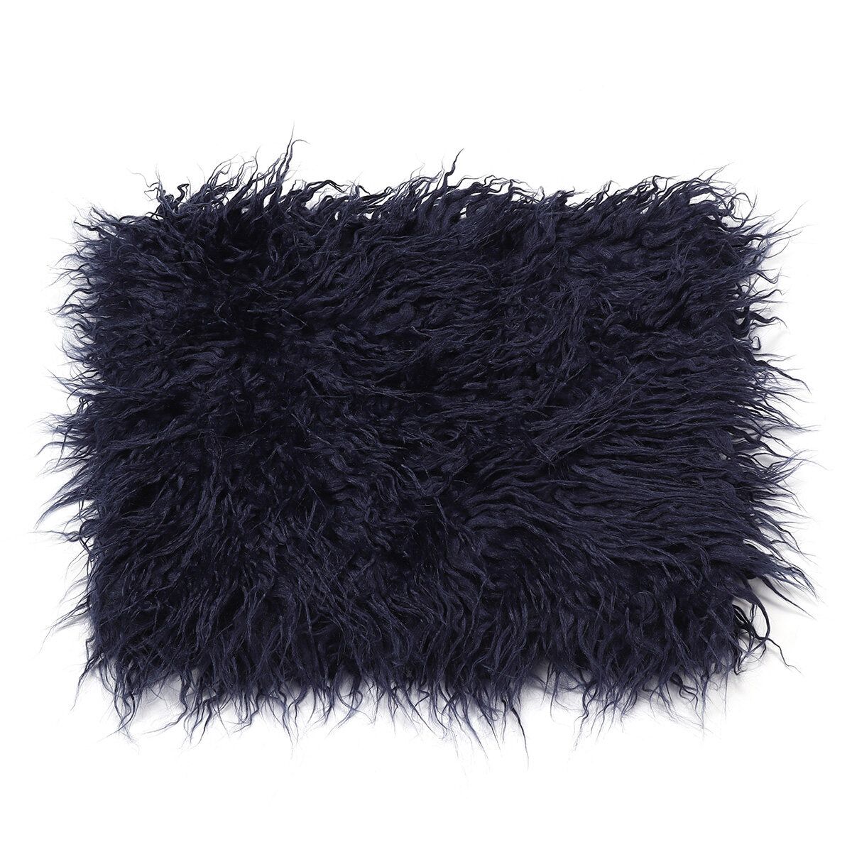Newborn Photography Props, 3PCS Baby Photo Blanket Cover And Headband, Long Hair Navy Blue