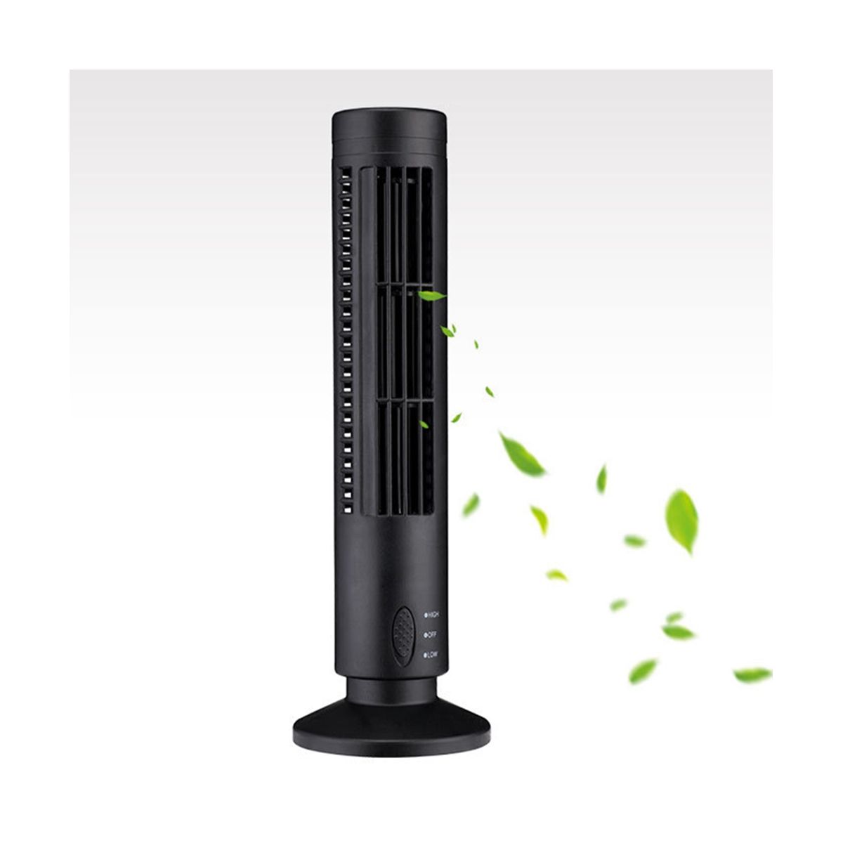 New USB Tower Fan less Fan Tower Electric Fan Black