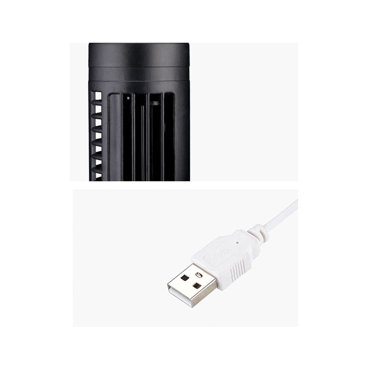 New USB Tower Fan less Fan Tower Electric Fan Black