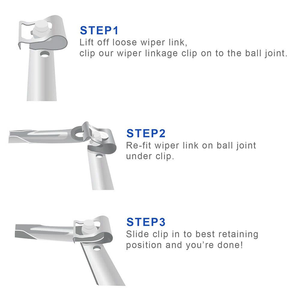 Pair Of Windscreen Wiper Motor Linkage Rods Arms Link