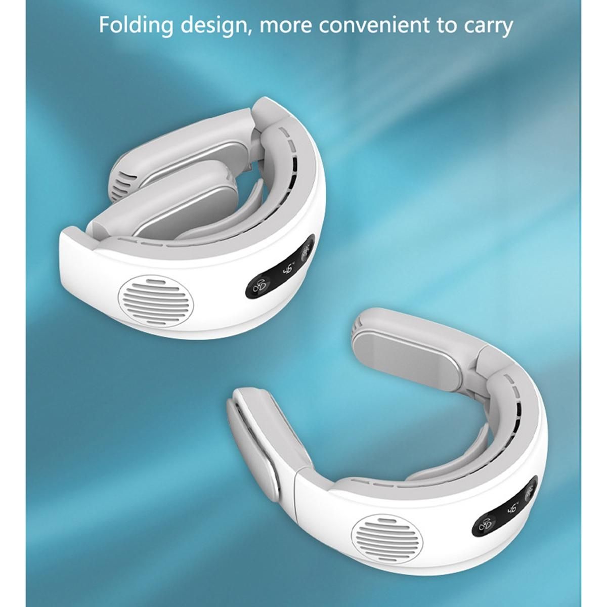 Outdoor Wearable Foldable Bladeless Neck Cooling Fan 5000Mah