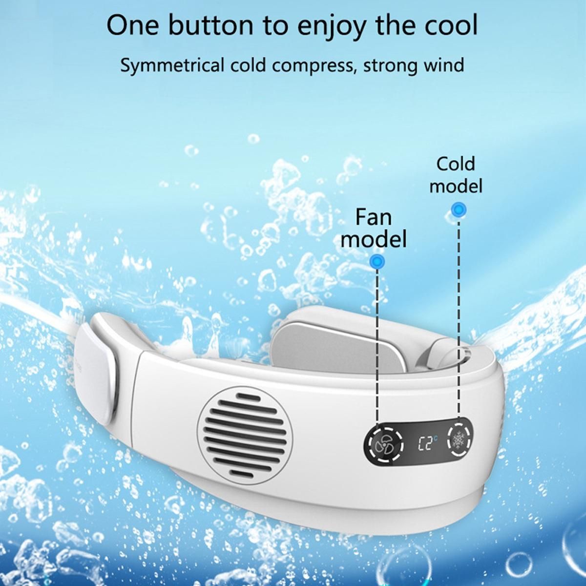 Outdoor Wearable Foldable Bladeless Neck Cooling Fan 5000Mah