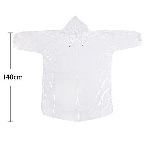 10Pcs Disposable Rain Ponchos,Transparent