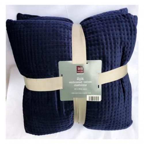 2 Pack Embossed Velvet Cushions