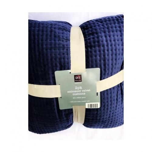 2 Pack Embossed Velvet Cushions