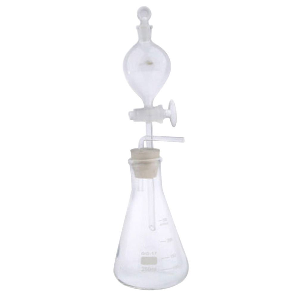 New Glass Conical Flask Separatory Funnel Stopper Lab Gas