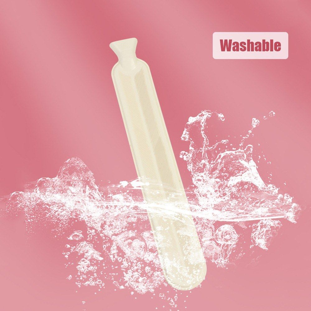 Hot Water Bottle With Plush Cover 1L Long Strip Rubber Hot